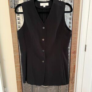 VINTAGE: NEXT UK Ladieswear Black Tailored Buttoned Waistcoat with Belt